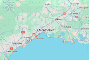 Carte qui montre Montpellier